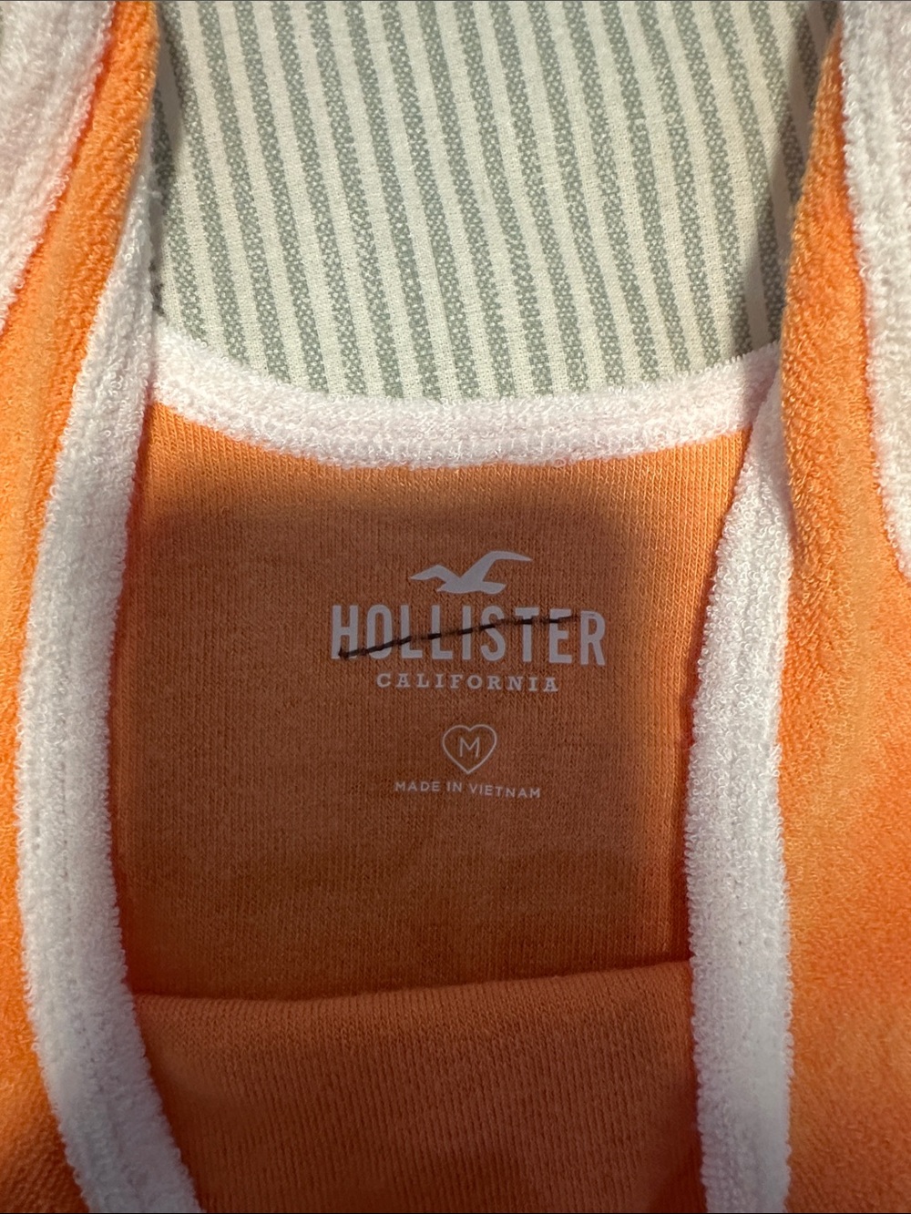Hollister Orange Terry Crop Top with Skirt - Picture 3 of 4
